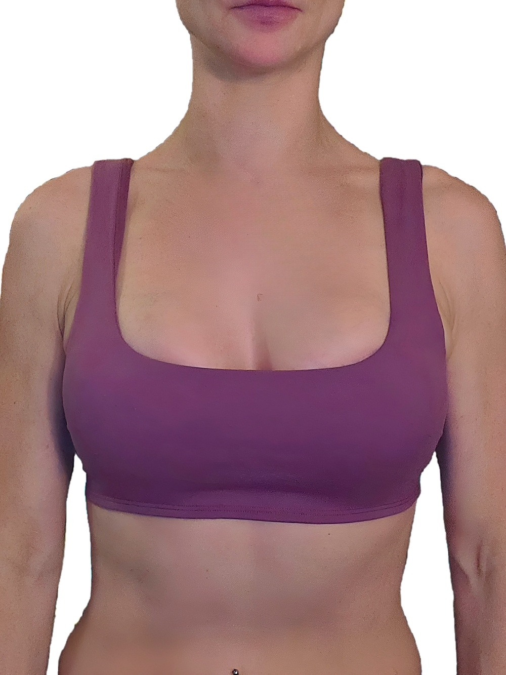 ALO Yoga Square Neck Crop Bralette in Plum